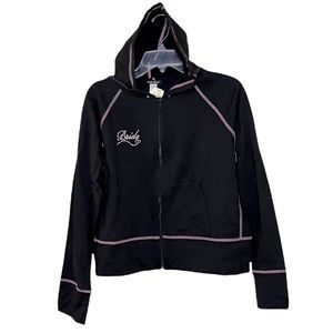 NWT LeeLee Black Bride Zip Hooded Jacket closeout